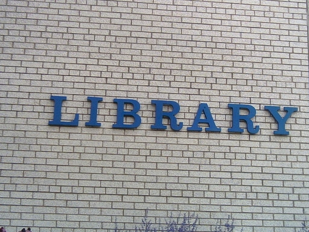 library sign